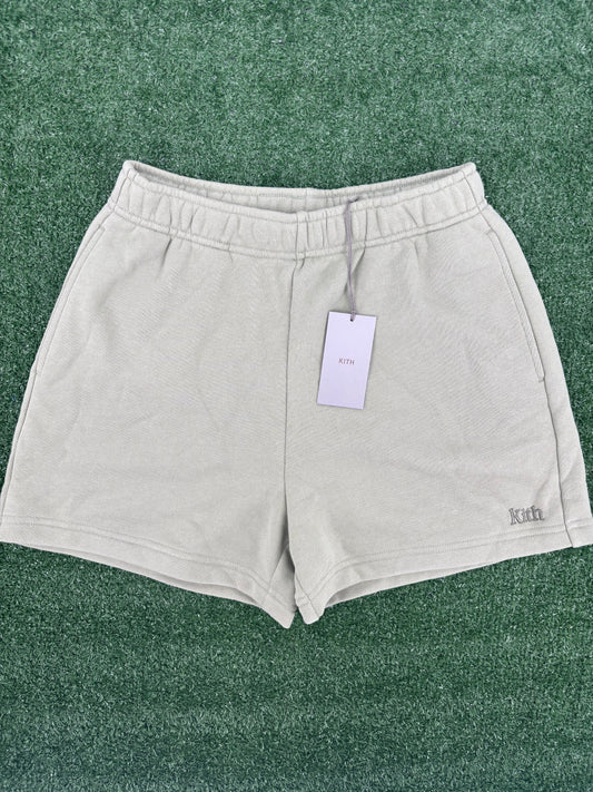 Kith Womens Rayne Sweatshorts Green Khaki Size Large