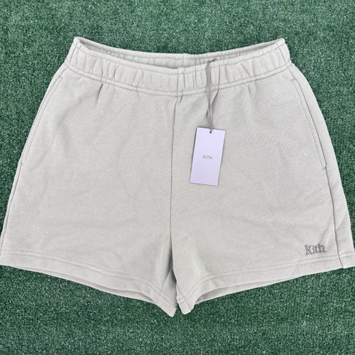 Kith Womens Rayne Sweatshorts Green Khaki Size Large