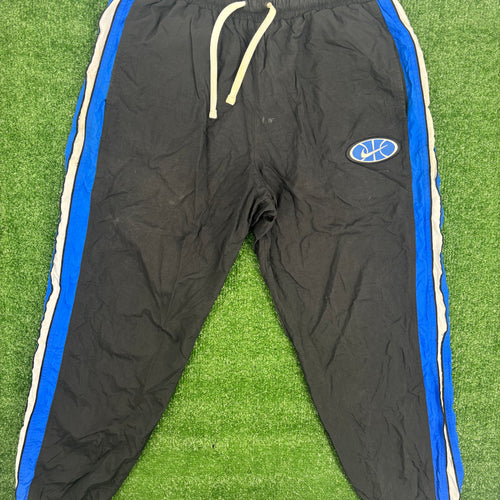 Vintage Nike Basketball Logo Black/Blue Striped Windbreaker Pants Size Large
