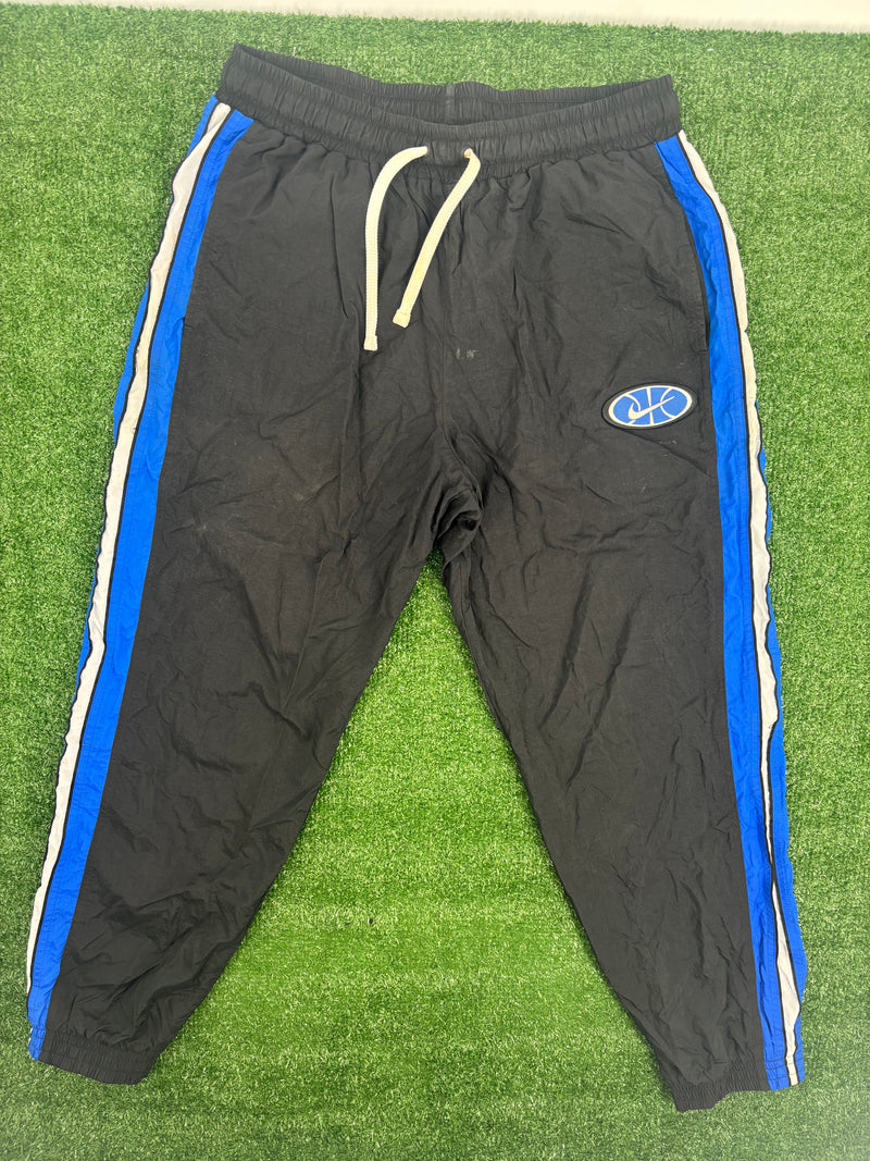 Vintage Nike Basketball Logo Black/Blue Striped Windbreaker Pants Size Large