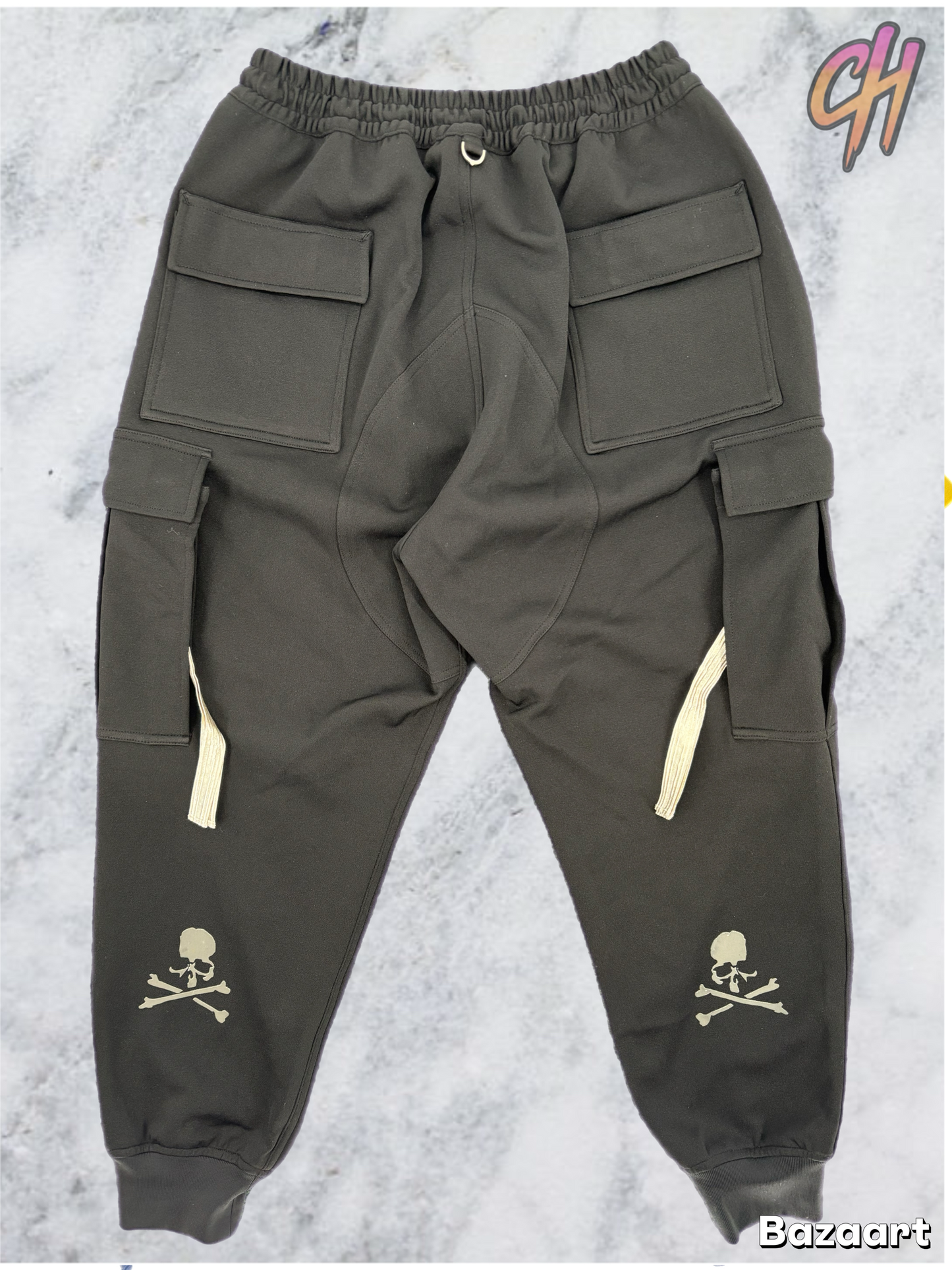 Mastermind World Ribbed Black Cargo Sweatpants Size Medium (MSRP: $1,149)