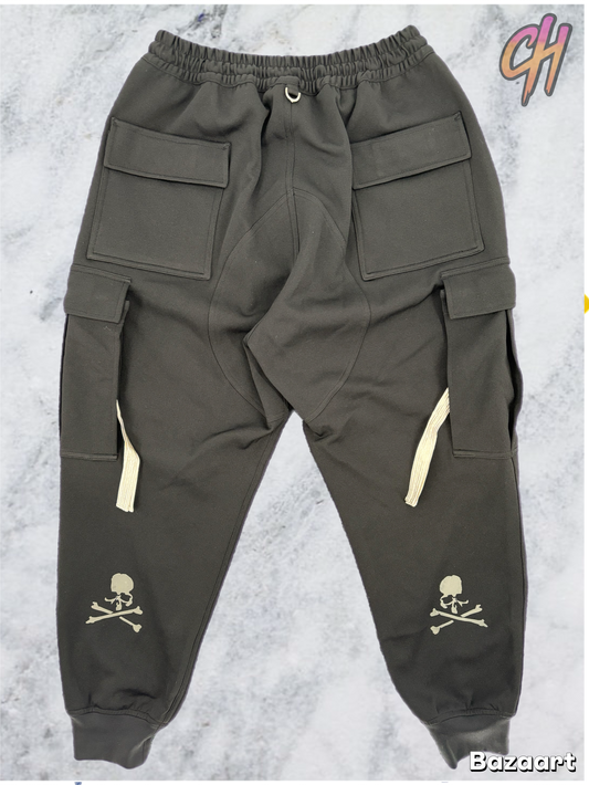 Mastermind World Ribbed Black Cargo Sweatpants Size Medium (MSRP: $1,149)