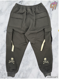 Mastermind World Ribbed Black Cargo Sweatpants Size Medium (MSRP: $1,149)