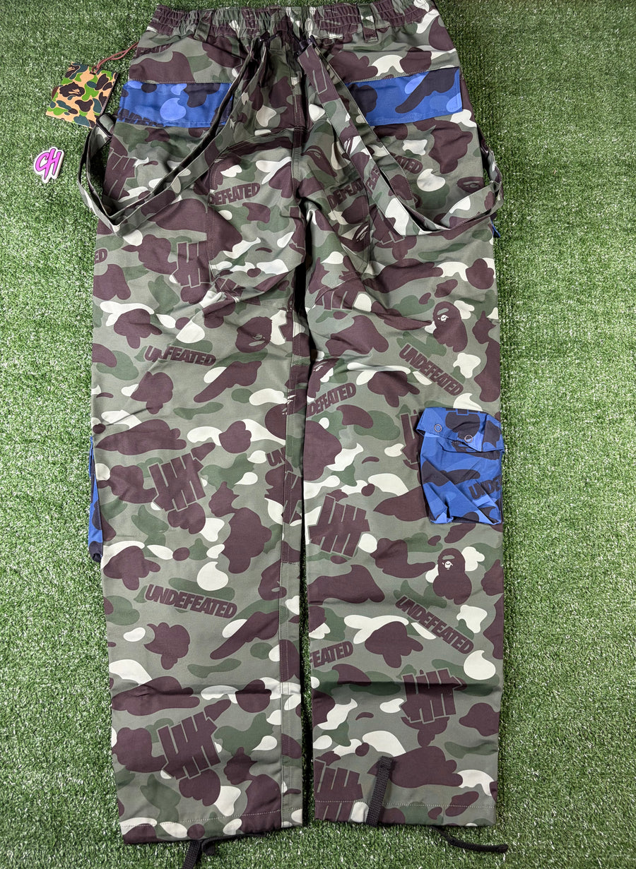 Bape X Undefeated Multi-Pouch Camo Cargo Pants XL