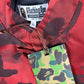 Bape Red Color Camo Padded Chinese Jacket Size XXL
