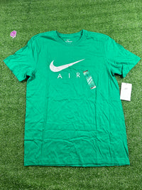 Nike Air Men's Brand New Chest Swoosh Green T-Shirt - Size Medium