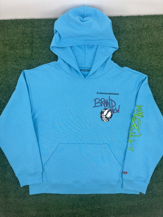 Chrome Hearts Matty Boy Brain New Blue Hoodie Size XL