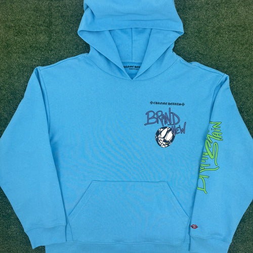 Chrome Hearts Matty Boy Brain New Blue Hoodie Size XL