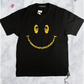 Mastermind World Gold Smiley Face Graphic Black T-Shirt Size Small