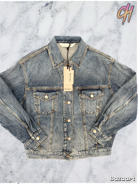 Palm Angels Sunrise Cobalt Denim Jacket Size Small (MSRP: $690.00)