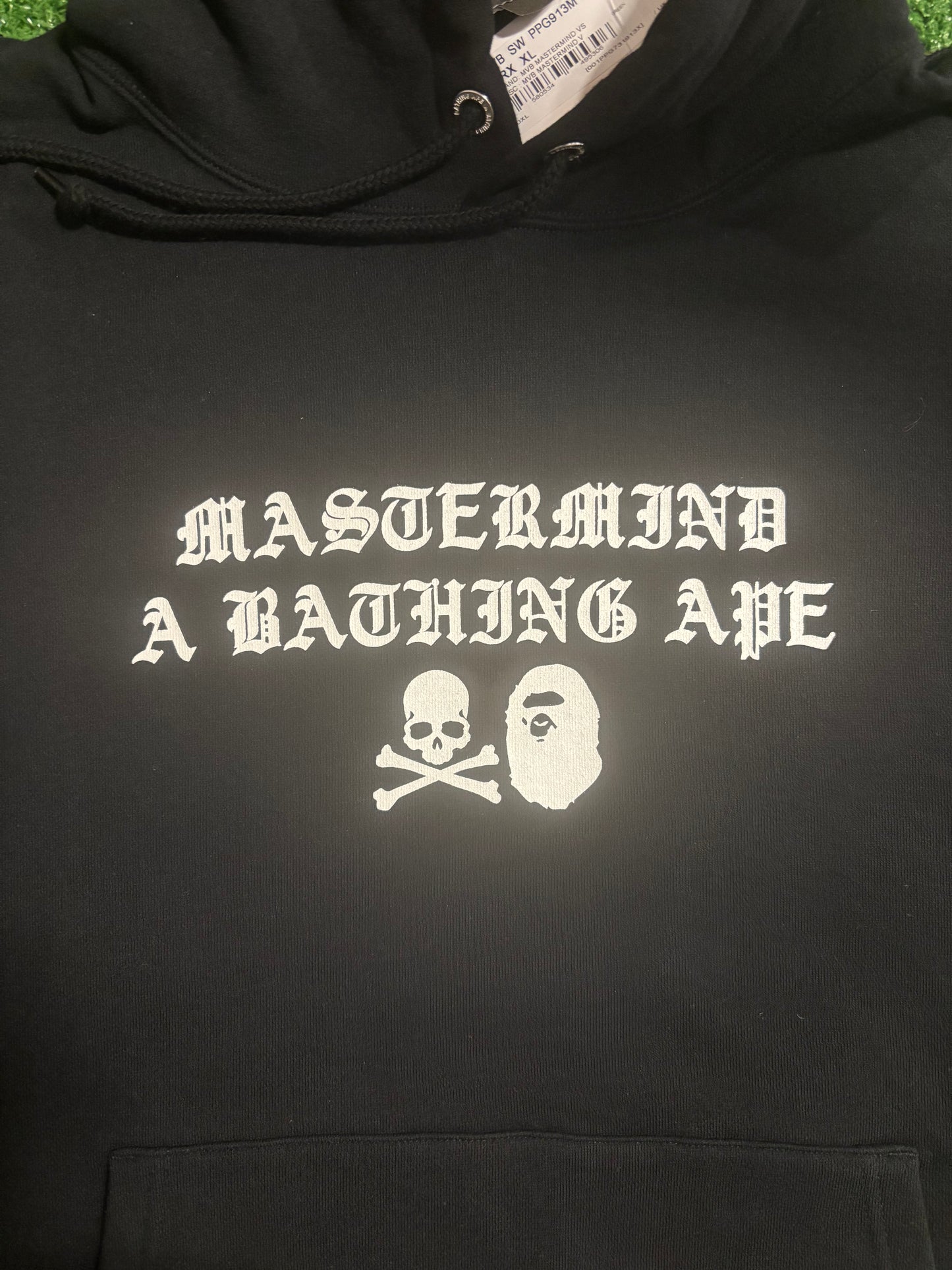 Bape X Mastermind Back Camo Black Pullover Hoodie Size XL