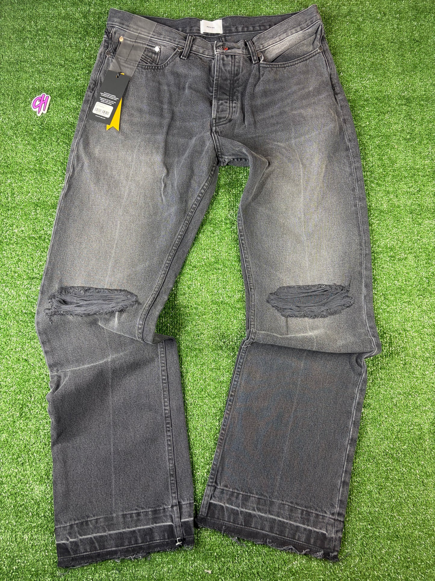 Rhude Beach Bum Black Denim Jeans MSRP $740