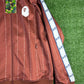 BAPE Text Stripe Full-Zip Brown Jersey Top Size Large