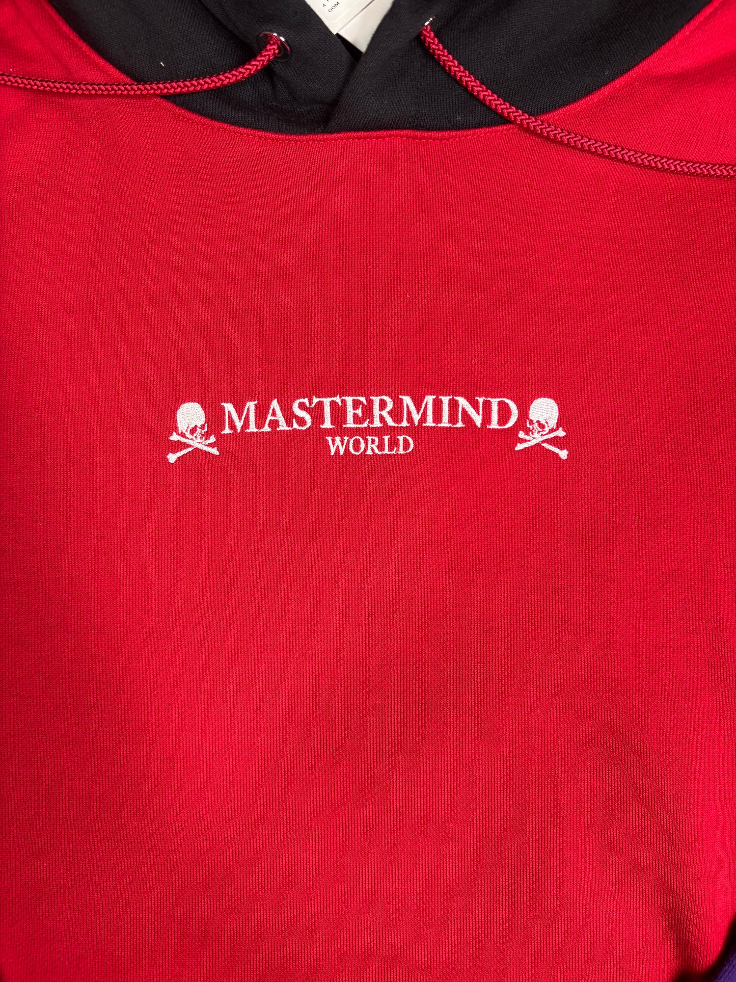 Mastermind World Vs. Bape Multi-Colored Red Hoodie Size Medium