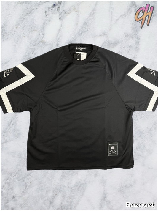 Mastermind Vs. Bape Jacquard Tape Black T-Shirt Size Large (MSRP:$409.00)