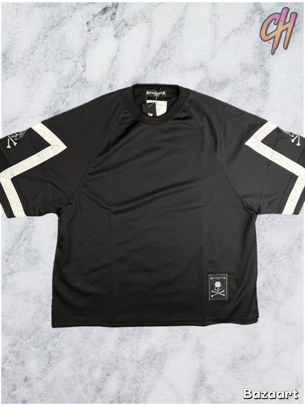 Mastermind Vs. Bape Jacquard Tape Black T-Shirt Size Large (MSRP:$815)