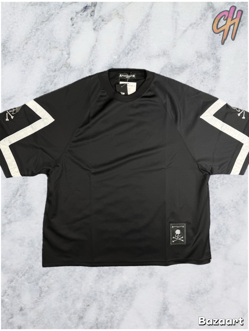 Mastermind Vs. Bape Jacquard Tape Black T-Shirt Size Large (MSRP:$815)