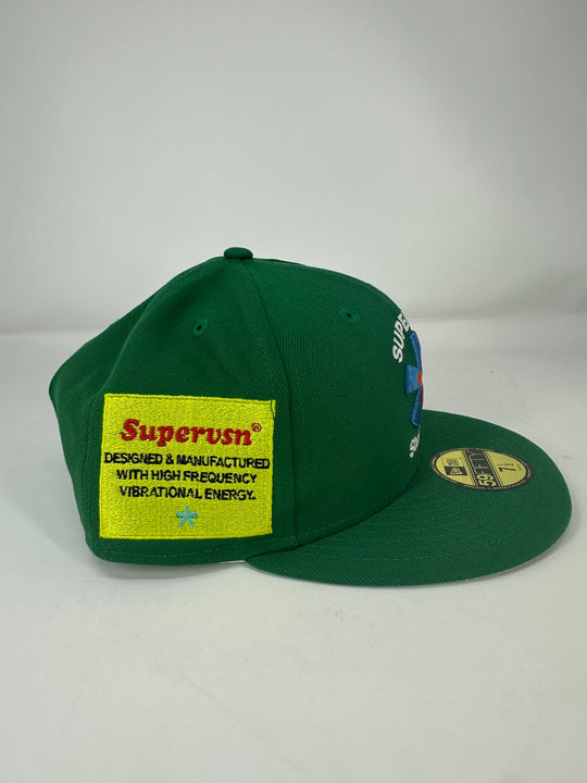 Supervsn Studios X New Era 'Starburst' Green 59Fifty Fitted Hat - Size 7 1/2