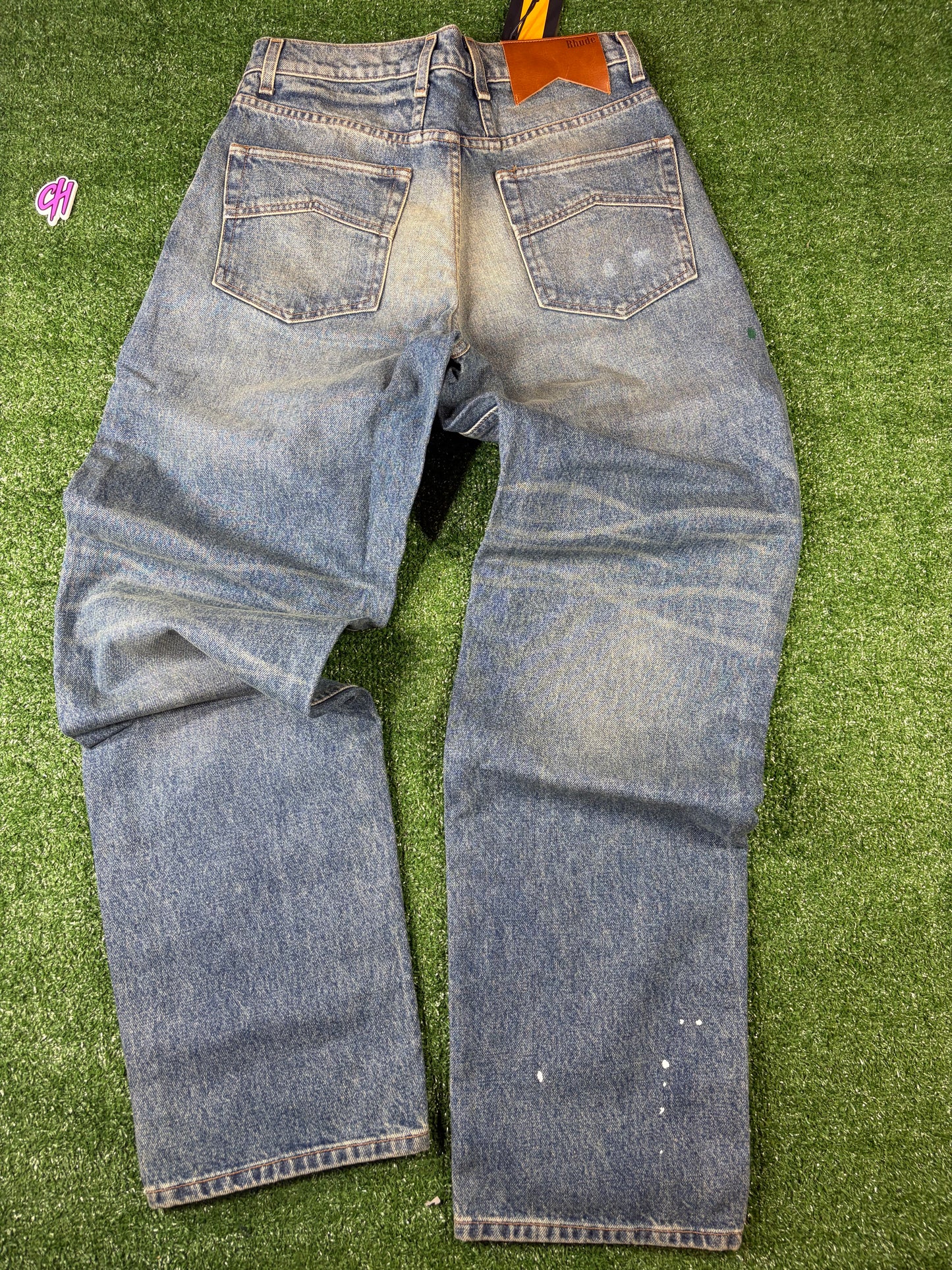 RHUDE Authentic Wide Leg Denim Indigo Jeans Mens Size 34 MSRP:$795.00