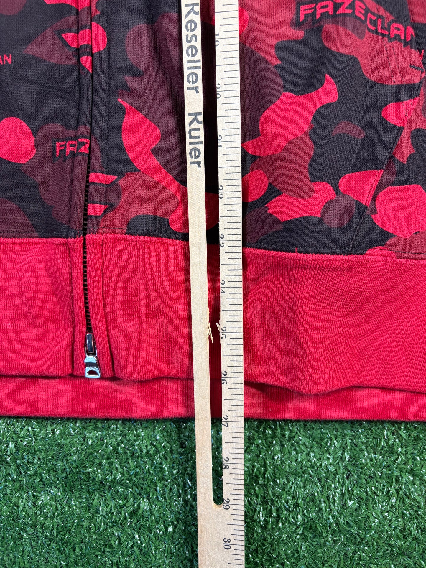 BAPE x Faze Clan Red Camo Full Zip Hoodie Size XXL