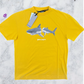 Palm Angels Classic Shark Design Yellow T-Shirt Size XS