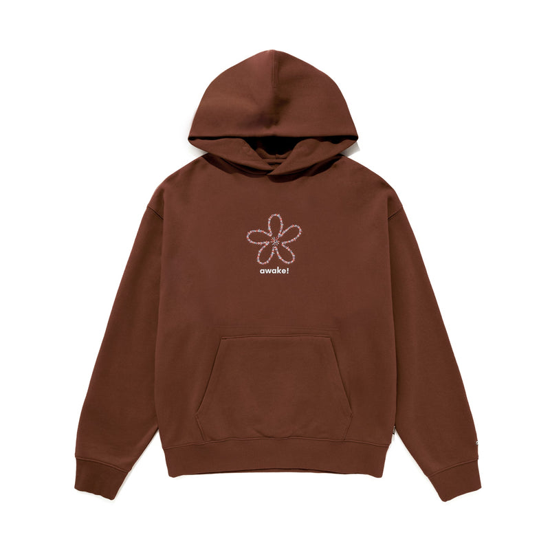Awake NY Flower Stamp Hoodie - Brown