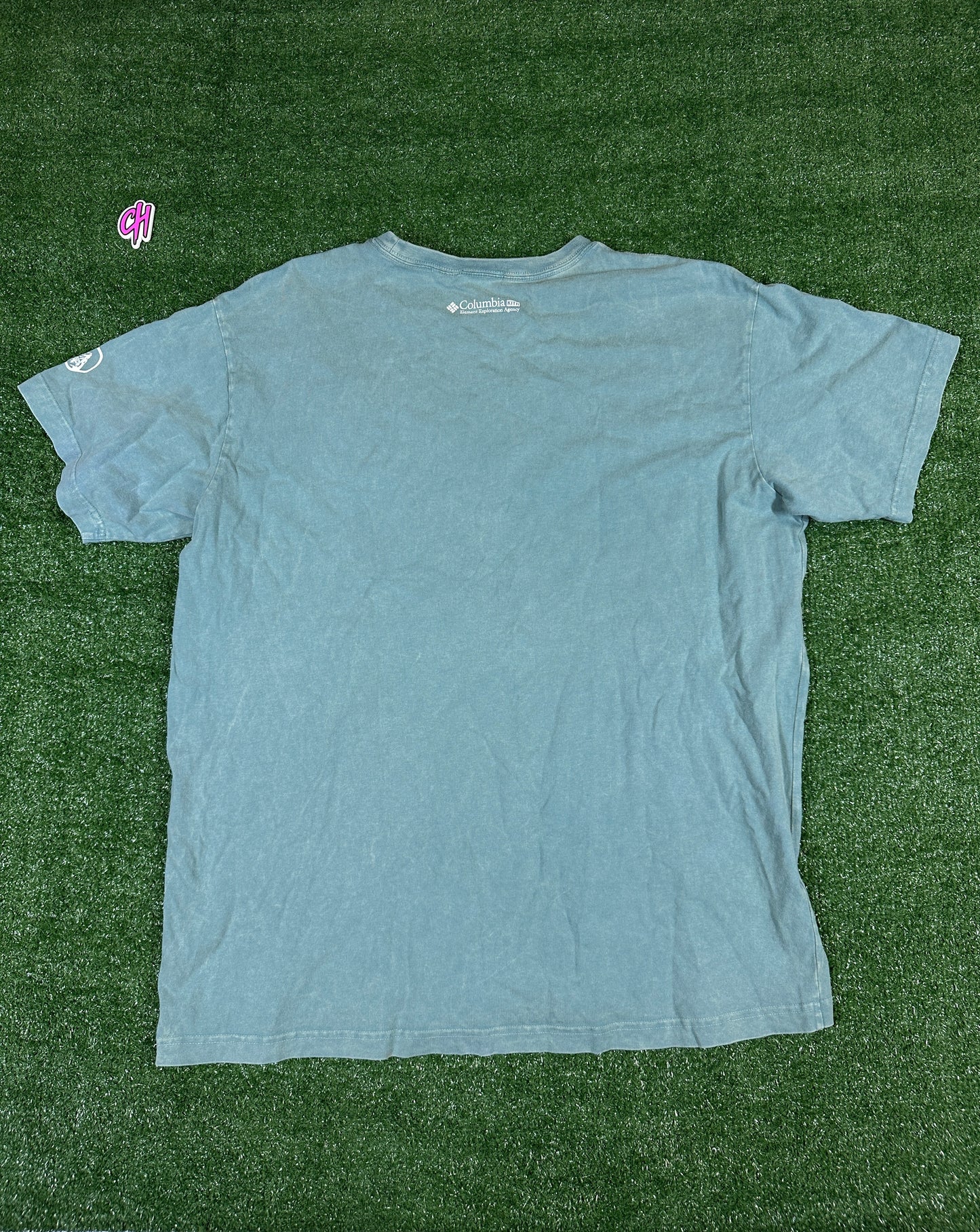 Kith X Columbia Eea Rain Mountain Teal Men's T-Shirt (USED) - Size XL