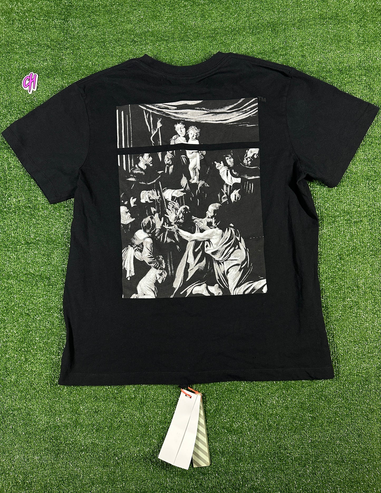 Off-White Caravaggio Painting Graphic Black/White T-Shirt (USED) - Size XXS
