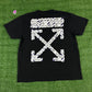 Off-White 'Scribbled Arrows Logo' Black/White T-Shirt (USED) - Size Small