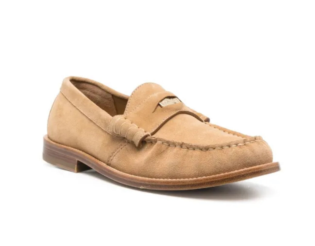 Rhude Suede Tan Slip-On Loafer Shoes