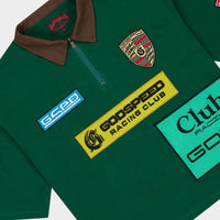 Godspeed GRC Quarter Zip Short Sleeve Polo - Green/Brown