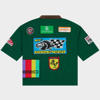 Godspeed GRC Quarter Zip Short Sleeve Polo - Green/Brown