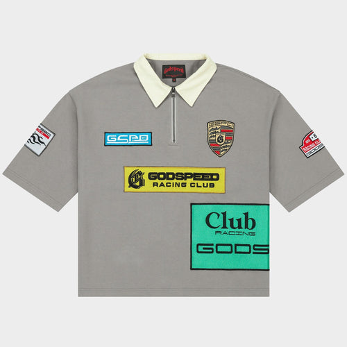 Godspeed GRC Quarter Zip Short Sleeve Polo - Grey