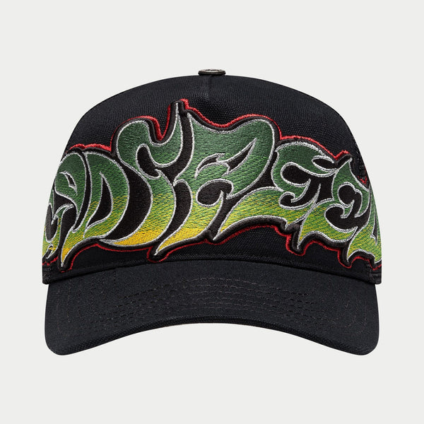 Godspeed GS Neo Trucker Hat - Black/Yellow/Red