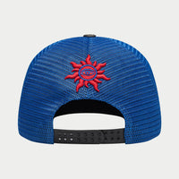 Godspeed GS Neo Trucker Hat - Blue/Yellow/Red
