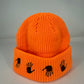 10 Deep 'Many Hands' Orange Beanie Brand New - One Size