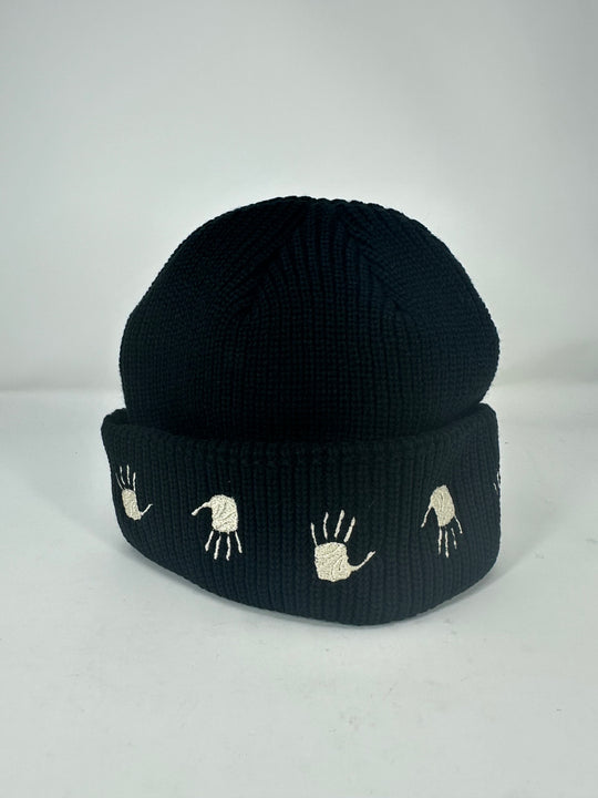 10 Deep 'Many Hands' Black Beanie Brand New - One Size