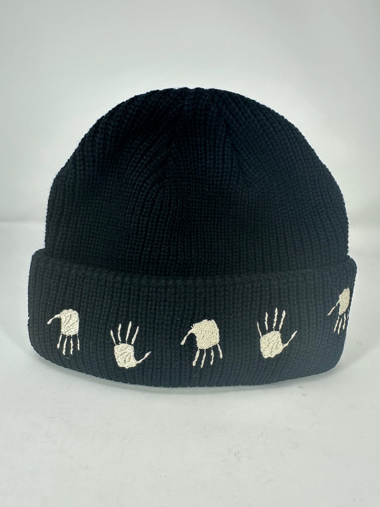 10 Deep 'Many Hands' Black Beanie Brand New - One Size
