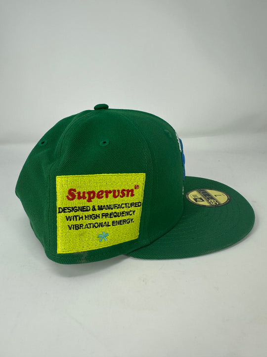 Supervsn Studios X New Era 'Starburst' Green 59Fifty Fitted Hat - Size 7