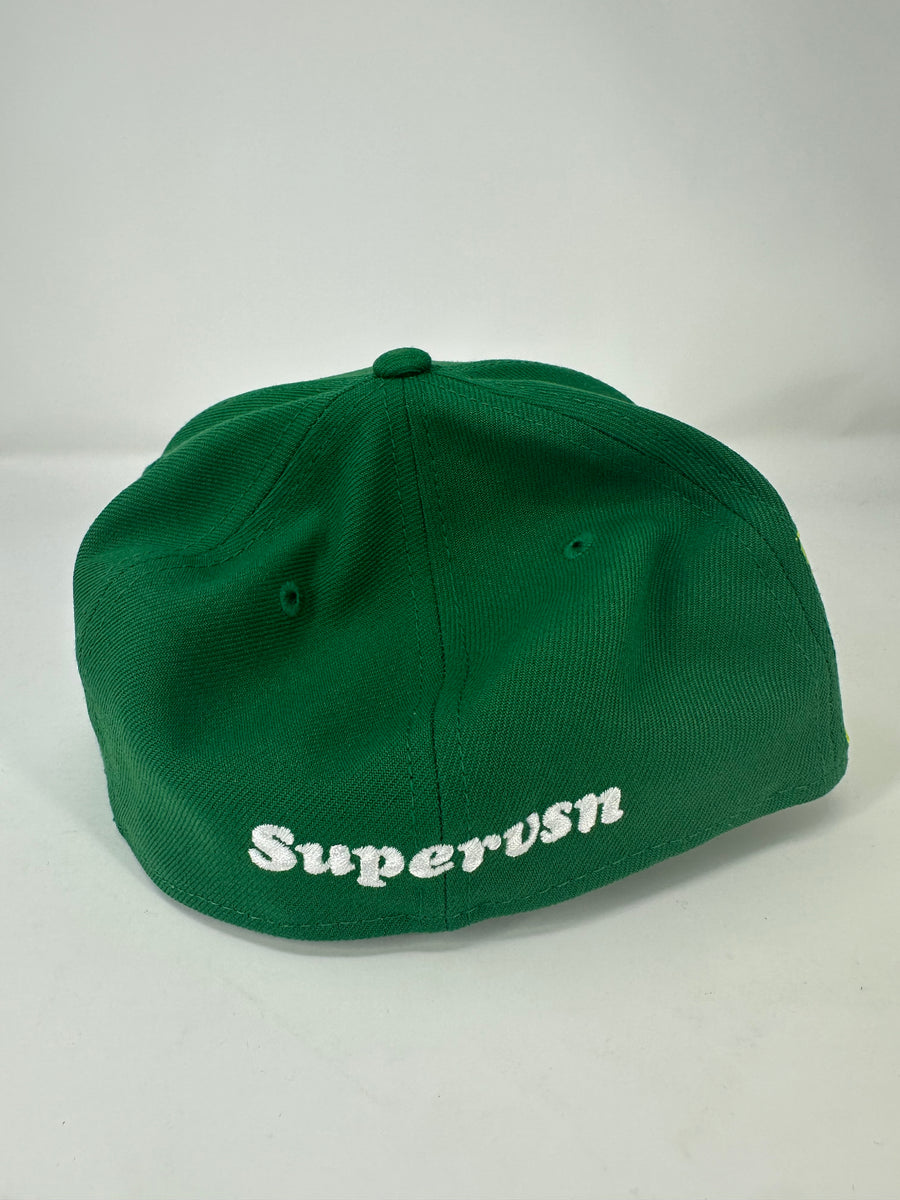 Supervsn Studios X New Era 'Starburst' Green 59Fifty Fitted Hat - Size 7