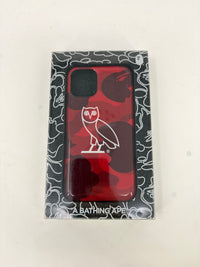 BAPE x OVO Red Color Camo iPhone 11 Pro Case