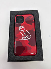 BAPE x OVO Red Color Camo iPhone 11 Pro Case