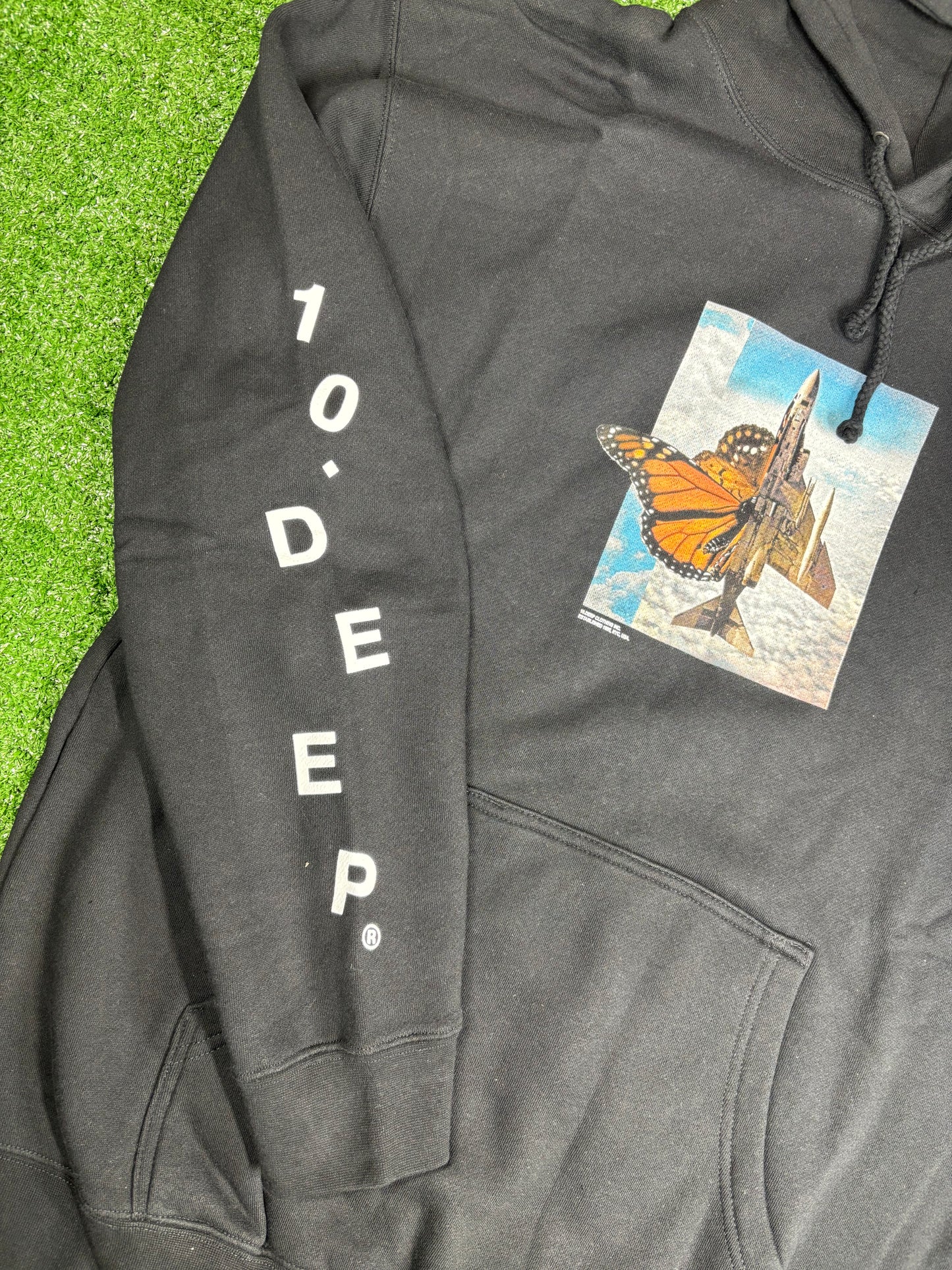 10 Deep 'Duality' Black Pullover Hoodie Brand New