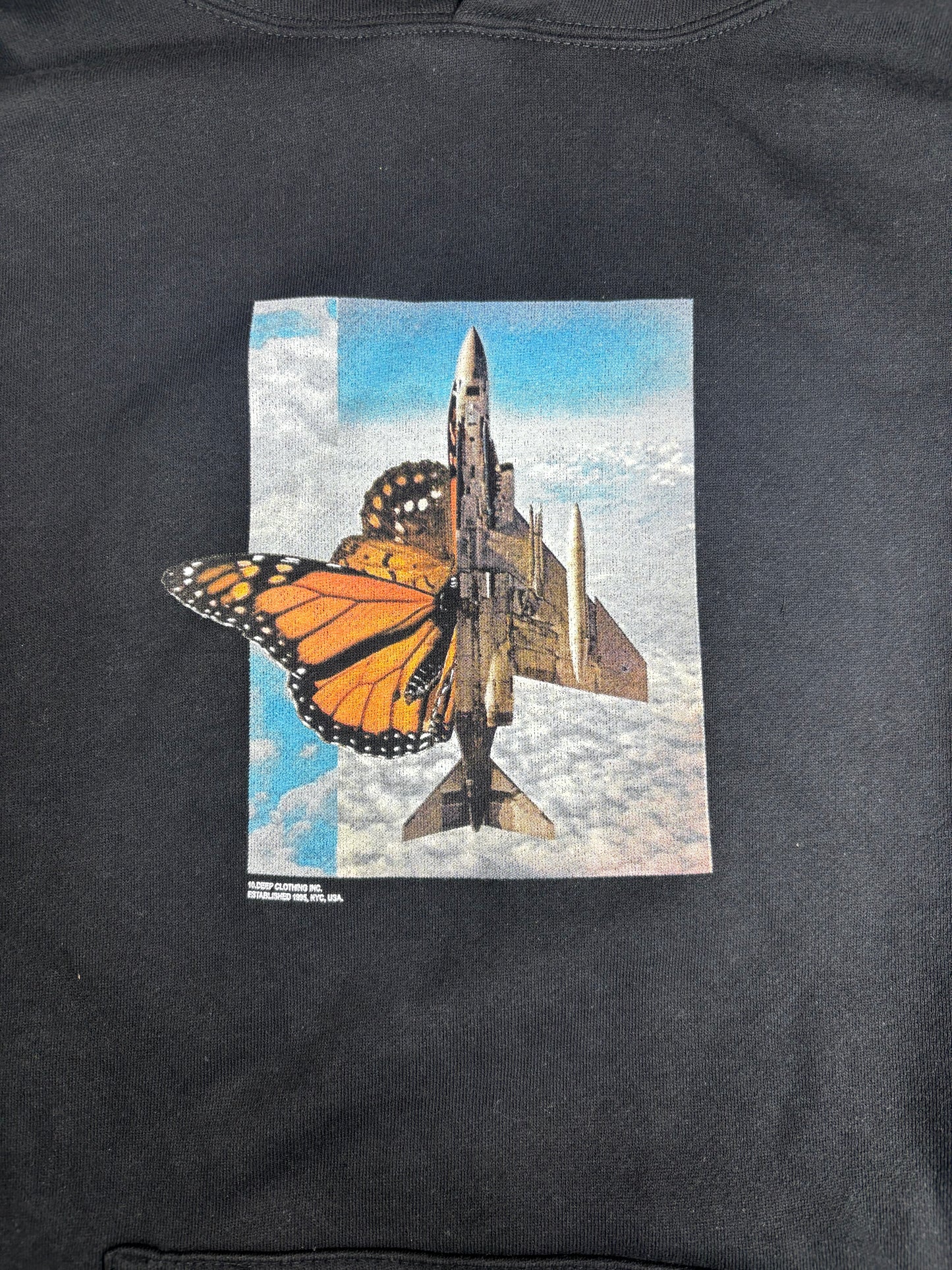 10 Deep 'Duality' Black Pullover Hoodie Brand New