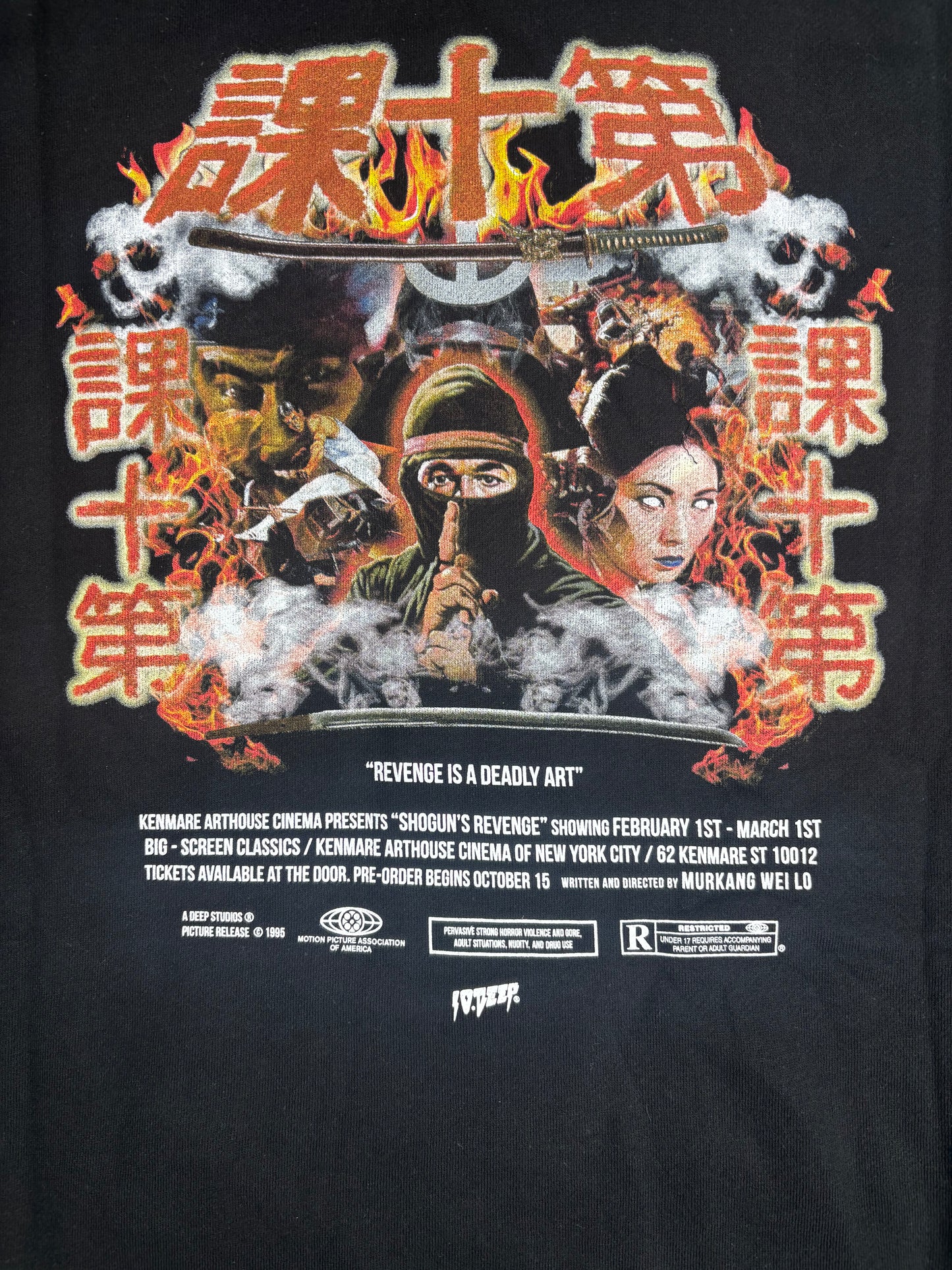10 Deep ‘Shogun’s Revenge’ Black Pullover Hoodie Brand New