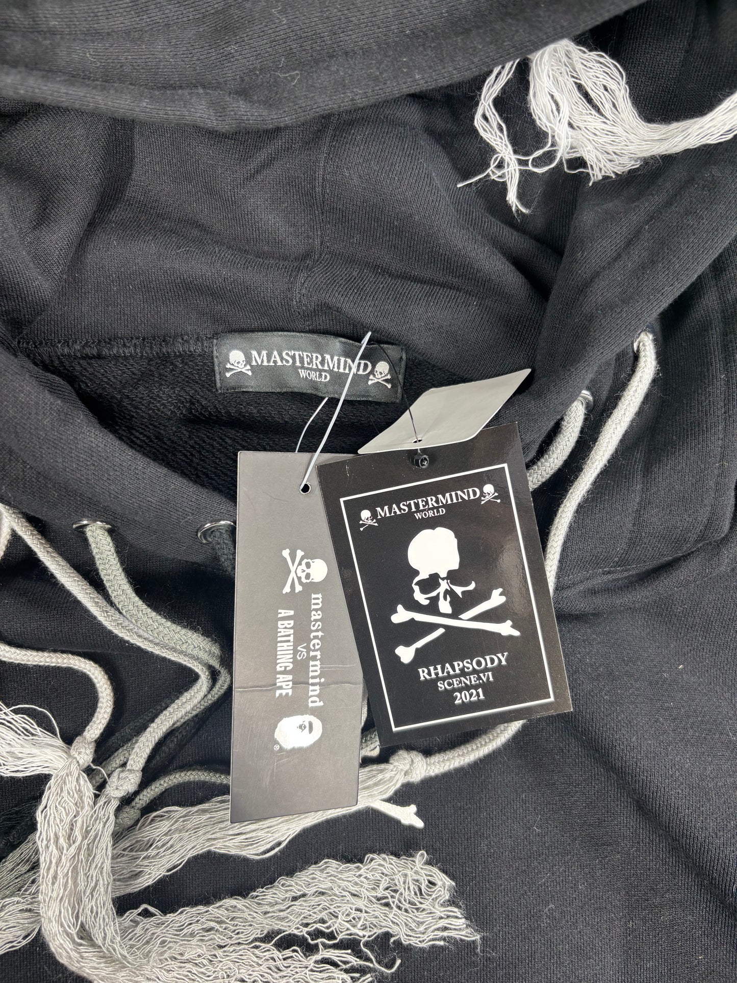 Mastermind Vs. Bape Multi-String Black Hoodie Size Small