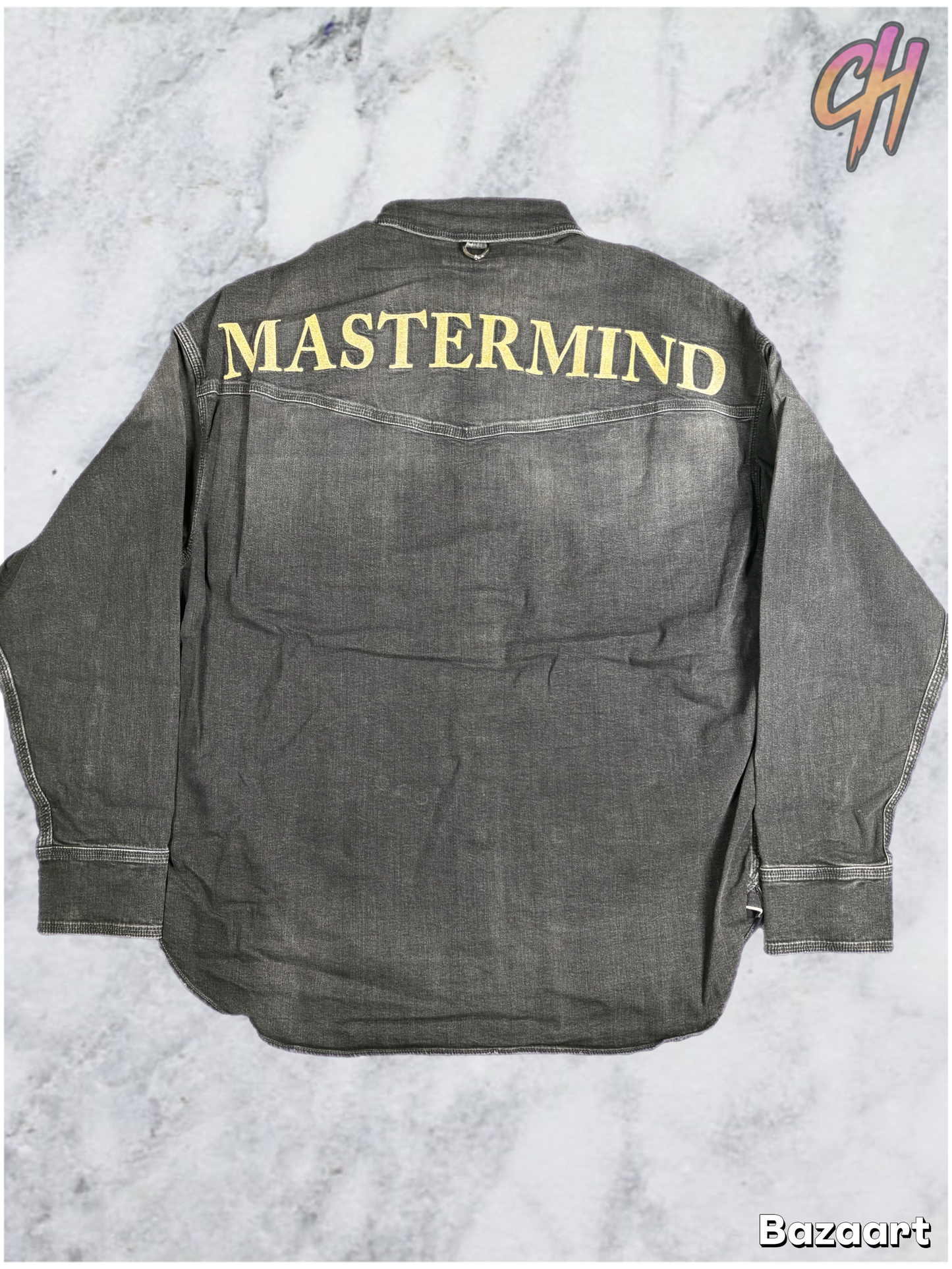 Bape Vs. Mastermind Light Oz Black Denim Shirt Size Small