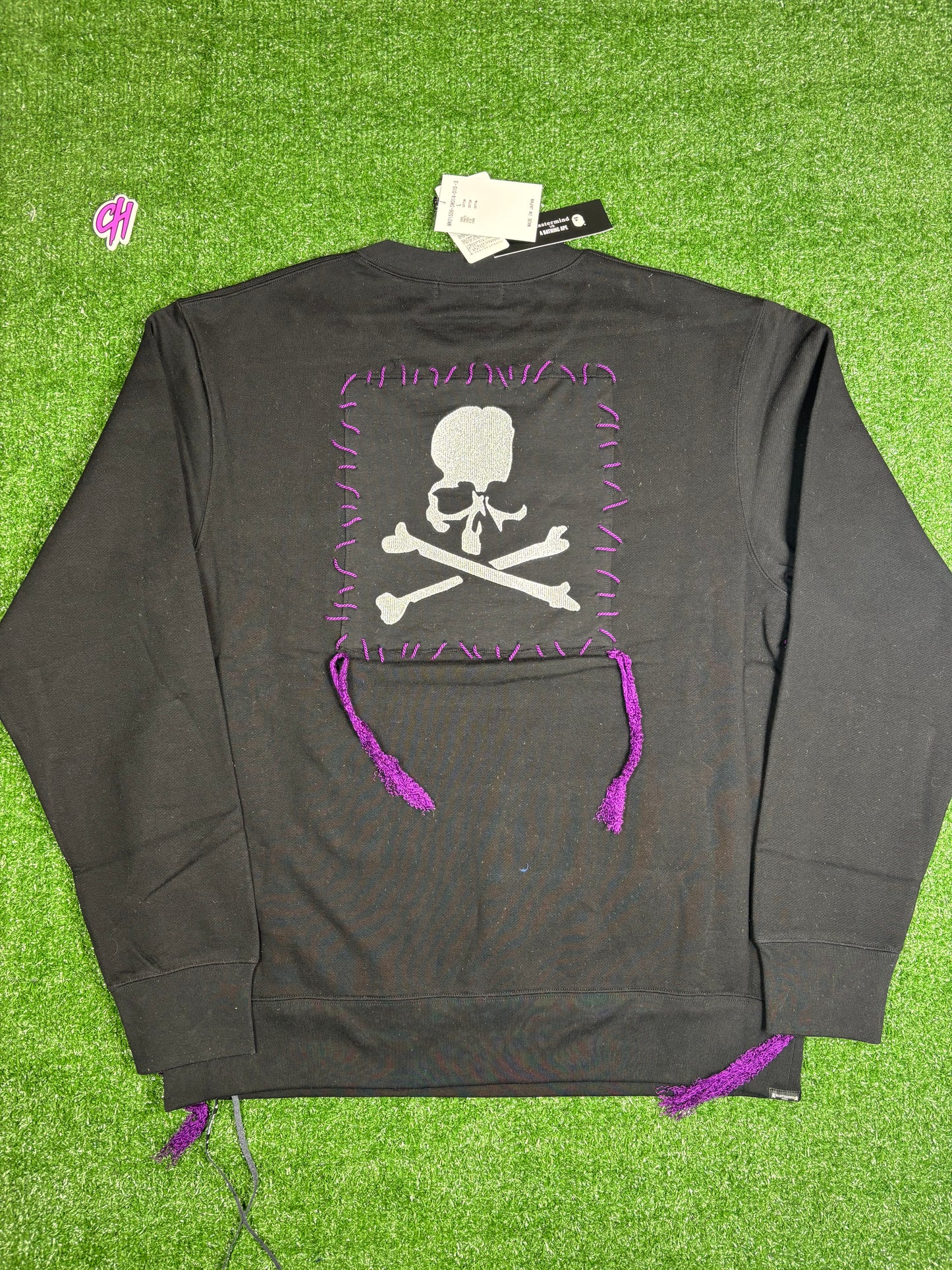 Mastermind Vs. Bape Hand Stitched Tassle Crewneck Sweater Size Large