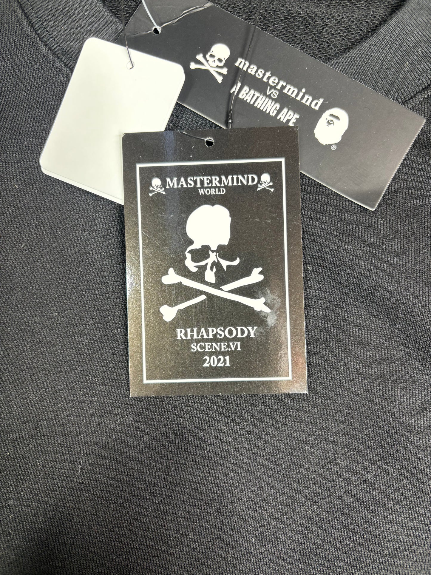 Mastermind Vs. Bape Hand Stitched Tassle Crewneck Sweater Size Large