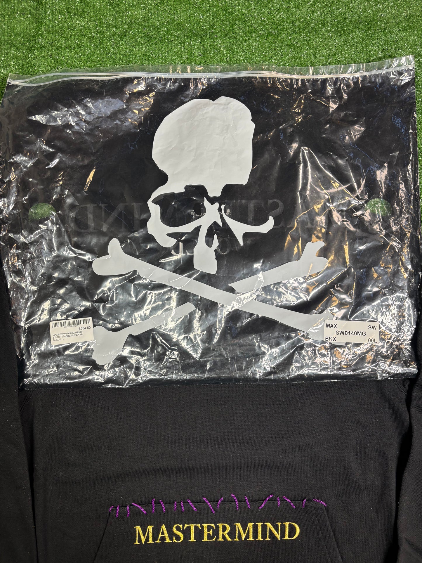 Mastermind Vs. Bape Hand Stitched Tassle Crewneck Sweater Size Large